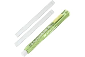 OFFICE BOX PracticOffice - Supporto in Gomma Retrattile ad Alta Precisione con Freno Autobloc e 2 Pezzi di Ricambio Inclusi. Colore Verde