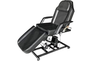 PALDIN Electric Massage Table 3 Section Adjustable Bed Couch Beauty Salon Recliner Chair Treatment Tattoo Facial SPA Massaging Bed (Black)(Includes 2 packages)