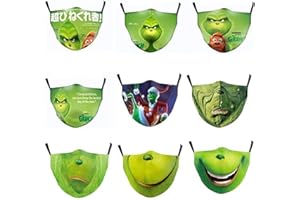 Youning Unisex Mundschutz mit Motiv Weihnachten 3D Druck Lustig Motive Mund und Nasenschutz Staubschutz mit Filters Waschbar Widerverwendbar Multifunktionstuch Bandana Halstuch