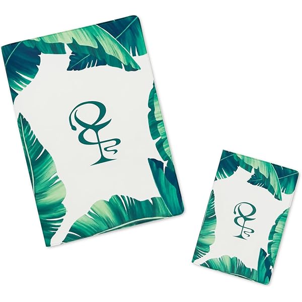 nemau - Set 2 in 1 Porta Ricette + Porta Tessere – Gomme Espansa – Prodotto in Francia – Per Ricette Mediche, Tessera Sanitaria, Documenti - Modello Tropicale Verde