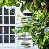 45 Micro Ledes de Luz Blanca Cálida en Espiral de Alambre Metálico Negro