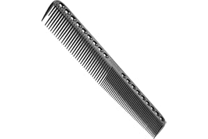 PETYOUNG Peignes professionnels Aérospatial Aviation Aluminium Coupe en métal Peigne Coiffure Coiffure Barbiers Peigne de salon (Color : Black, Size : L)