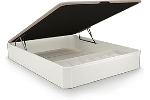 duehome | Luxury Plus, Canapé Abatible con Zapatero Interior, Almacenaje, Acabado en Blanco, Medidas: 150 cm (Ancho) x 190 cm (Largo) x 31 cm (Alto)