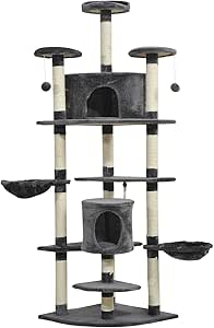 PawHut&reg; Cat Tree, Corner Scratching Post, Cat Play Tree, Cat Scratching Post, Cat Climbing Tree, 200 cm