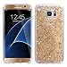 Produktbild iProtect Samsung Galaxy S7 Edge biegsame TPU Soft Case Hülle Glitzer Pailletten in Gold