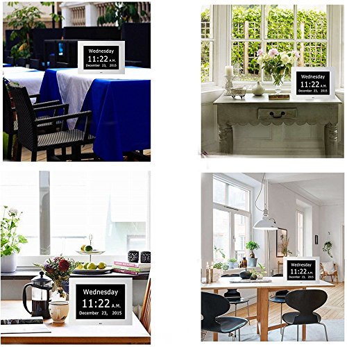 Große Digitaluhr -Das Original-Gedächtnis-Verlust-Digital-Kalender-Tag Uhr mit Extra Large Non-Abbreviated Day & Month.8 “ Clock Perfekt für sehbehinderte Senior Living Niederlassungen Startseite - 7