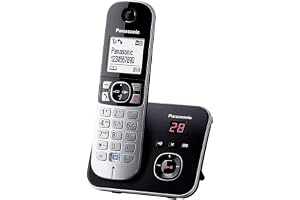 Panasonic KX-TG-6821 Cordless Telephone with Answering Machine - Black