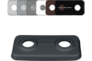 FUX 1 Pieza de roseta doble para tuberias de calefaccion, gris, negro, marron, tamaños de 15mm a 21,3mm, embellecedor, cubre tubos radiador, tapa, polipropileno gris (15mm, RAL 7016)