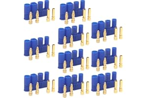 Boladge 10 set Adattatore di Connettore Maschio Femmina Bullet Spina a Banana 2mm EC2 per Batteria ESC RC Lipo (EC2)