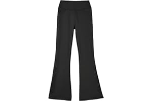 Rolanko Pantaloni Svasati da Ragazze, Bootcut Vita Alta Leggings Allungati Pantaloni da Jogging Sportivi Scolastici con Tasche