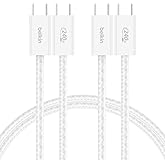 Belkin 2-Piece Braided USB-C to USB-C Cable, 1.5 m, 240 W, Soft, Flexible and Fast Charging Cable, iPhone 16 and 15 Series, Galaxy S2