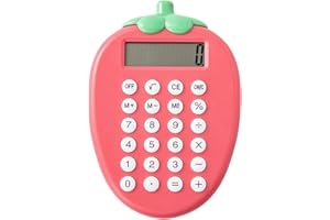 Dickly Petite Calculatrice/Calculatrices Standard de Base / 8 Chiffres/Format de Poche/Calculatrice de Bureau Numérique Calculatrice de Bureau, Forme de Fraise