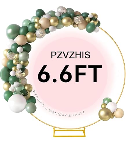 Supporto a cerchio in metallo per palloncini, supporto per sfondo, arco da giardino con base per decorazioni per feste di compleanno