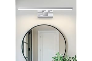 ‎HOMEFIRE Homefire LED Spiegelleuchte Bad Spiegellampe - Badleuchte Wand 40CM Wandlampe Badezimmer 8W Wasserdicht IP44 Wandleuchte Chrom Modern Neutralweiß 4000K Badlampe Wandmontage für Keller Küche Badschrank