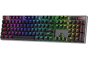 Redragon K556 PRO Ulepszona bezprzewodowa klawiatura do gier RGB, BT/2,4 GHz Tri-Mode, aluminiowa klawiatura mechaniczna z połączeniem bez opóźnień, liniowy cichy czerwony przełącznik
