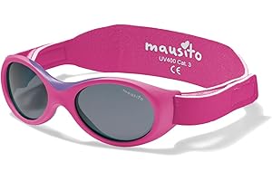 Mausito Occhiali da sole 0-18 mesi I FLESSIBILI Occhiali da sole bambino e bambina con fascia regolabile I 100% PROTEZIONE UV I occhiali da sole neonato ultraleggeri senza BPA I Progettati in Europa