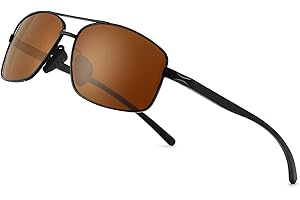 SUNGAIT Ultra Lekkie Prostokątne Spolaryzowane Okulary Przeciwsłoneczne Męskie Ochrona UV400