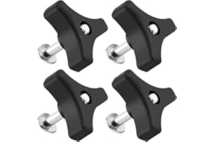 JOUSEER 4PCS Universal Lawnmowers Handle Wing Nut And Bolt,Triangle Knob Handle, Universal Lawnmowers Handle Wing Nut And Bolt,for Most Lawnmower Handle Parts Machine Power Equipment Part Garden Tools