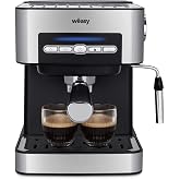 W&euml;asy KFX32 Programmable Espresso Coffee Machine, 15 Cups, 1.6 Liter Reservoir, Pump Pressure 20 Bars, Double Outlet Arm, Ste