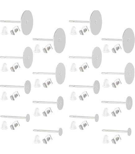 Set Gioielli In Acciaio Inox A Forma Di Farfalla - Perno Orecchino E Pendente Collana - 18 Pezzi 6,5x10mm