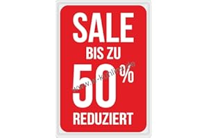 AGENTUR WERNER KUHLINS A4 Rahmenschilder - Plakate für Sale und Werbeaktionen aus Karton, 10 Stück, verschiedene Designs (SALE 50%)