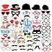 Produktbild Fotorequisiten Props Prime Zindoo 66 DIY Kit Bunte Stützen auf einem Stick Inbegriffen Schnurrbart, Kussmünder, Brillen, Kronen, Krawatten für Hochzeit Geburtstag Graduierung Party Requisiten Dress-up Zubehör Party Gefälligkeiten Foto Requisiten