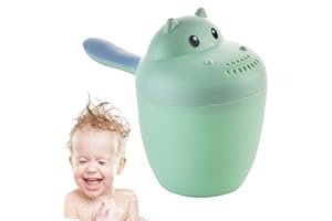 LEARNLYRICS Baby-Shampoo-Spüler, Baby-Spülbecher, Baby-Badspüler, Baby-Spülbecher - Hippopotamus Baby Badespülbecher - Wasserfall-Spüler, Badebecher, Kinderwäsche, Haarspülung, Augenschutz Für Kinder