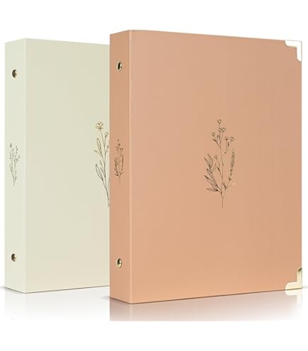 Lot De 2 Classeurs A5 à 2 Anneaux - Couverture Rigide En Lin - Pour Papier A5, Jusqu'à 120 Feuilles