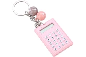 Mxtech Calculatrice de Poche, Porte-clés Calculatrice, Enfants Portables pour Enfants (Rose)