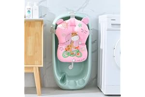 XINCHIUK Badewannenkissen Baby Badewannenmatte rutschfest Babywannenmatte Sicherheit Badematte Faltbar Antirutschmatte Verstellbar Badewanne Ergonomisch Duschmatte Neugeborene Rutschmatte Badewanneneinlage