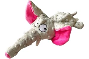 ZENVALY Hundespielzeug, Quietschende Spielzeug für Hund Quietschspielzeug, Hundespielzeug ohne Füllung, Plüschtier Hund Plüsch Sicher Kauspielzeug für Welpen Kleine Mittel Hunde, Elefant Grau