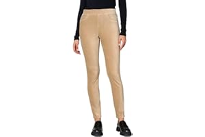 Goldenpoint Donna Tregging Skinny Pincord con Vita Elasticata e Tasche Anteriori Decorative in Morbido Cotone a Costine