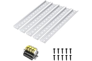 jwtyu 5 Stücke hutschiene 30 cm Aluminium Schiene Montageschiene geeignet für Verteilerkästen, Schaltschränke und verschiedene elektrische Geräte