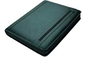 Alassio 30072 - Cartera de viaje con anillas (A4, calculadora, bloc de notas), color negro