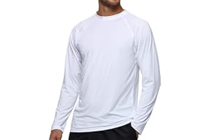 Arcweg Męska koszulka Rashguard z długim rękawem M-3XL anty-UV UPF 50+, szybkoschnąca, lekka, do surfowania, pływania, nurkowania na plaży