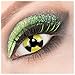 Produktbild Farbige Giftauge Radiate Crazy Fun grün schwarz muster Kontaktlinsen perfekt zu Fasching, Karneval und Halloween, Anime, Manga mit gratis Behälter und 60ml Pflegemittel Topqualität zu Karneval und Halloween und Anime Gothik Manga Cosplay Events