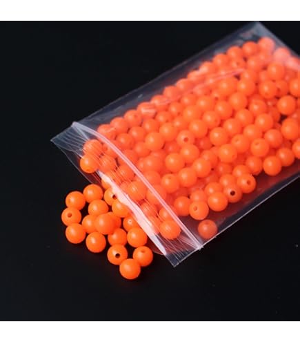 250 Perles De Pêche Ronde UV 12mm Rouge Flamme – Top Line Spinners (Matériel De Montage