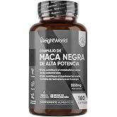 Maca Black and Yellow Andean Complex 5000mg Potency -100:1 for 6 Months | 180 Maca Vegan Capsules - With Zinc, L-Arginine, Gi