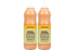 Mississippi - 2er Set Burger Sauce Squeeze "Original" 930g - Würzig cremige Burgersauce - Premium Hamburger Soße ideal auch für Sandwich, Gegrilltem und als Dip