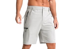 iCKER Mens Cargo Shorts Quick Dry Outdoor Hiking Shorts with Zip Pockets Lightweight Golf shorts
