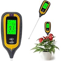 KETOTEK Bodentester 4 in 1 pH Feuchtigkeit Licht Temperatur Messgerät Digital pH Wert Messer Meter Tester…