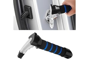 VBGURR Einstiegshilfe Auto,Ausstiegshilfe Auto Griff Für Senioren & Behinderte,3-in-1 Türgriff Fensterbrecher & Gurtmesser,Mobilitätshilfe Universal für alle Autos (Blau)