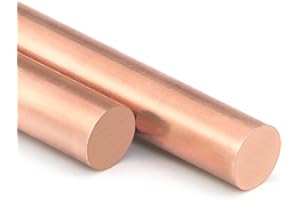 XMRISE Rame Rods T2 Puro Rosso Fisso Tornio Barra Rotonda Sticks Fili Lavorazione dei Metalli Mold elettrodo di Saldatura Prime Materiali industriali 2pcs,Diameter：4mm*500mm