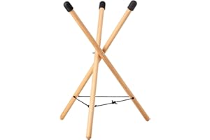 OTHERWAY Tambour, Tambour Éthéré, Stand Tambour La Languette en Bois en Bois Pliable, Trépied Double Bracé Léger, Support Triangulaire Réglable, pour Un Tambour Plus 10 Pouces