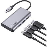 Belkin USB C 4'&uuml; 1 Arada &Ccedil;ok Bağlantı Noktalı Adapt&ouml;r (4K HDMI, USB-C 100W PD Ge&ccedil;işli Şarj ve Daha Fazlası i&ccedil;in 2 x USB A Bağ