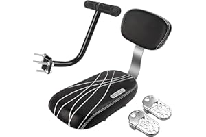 Shayson Seggiolino Bici Posteriore, Bicicletta Seggiolino Posteriore Set, Seggiolino Posteriore Bici Bambini Sedili di Sicurezza Pedali Manubrio Bicicletta