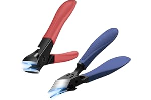 Start Makers Tagliaunghie per Unghie Spesse, Tronchesino per Piedi con Ganasce Extra Larghe – Taglio Unghie Dure & Spesse (Piatto & Angolato), Set da 2 Pezzi