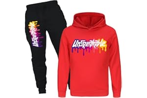 Jicahond Boys Girls Youtube Gamer Soft Costume Hoodie and Joggers 2pcs Clothing Sets