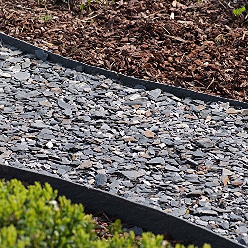 ECOLAT Rasenkante Rasenband Beeteinfassung Beetumrandung 12 x 0,7 cm 25m grau - 7
