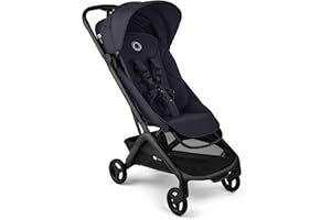 Bugaboo Butterfly 2 Poussette de voyage légère, dimensions cabine, pliable à une main et transportable, avec siège inclinable, panier de stockage, sangle de transport - De 6 mois à 4 ans - Deep Indigo